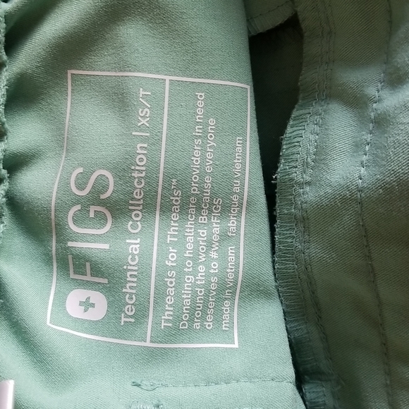 Figs Seafoam Green Yola Zip Pocket Scrub Bottoms Pants TW2000T XS Tall - Picture 9 of 12